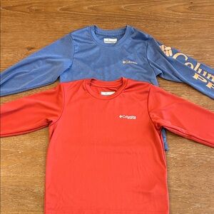 Columbia Kids Long Sleeve Tees - Red and Blue